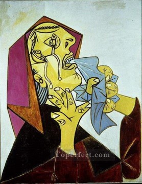 Pablo Picasso Painting - La mujer que llora con el pañuelo III 1937 cubismo Pablo Picasso